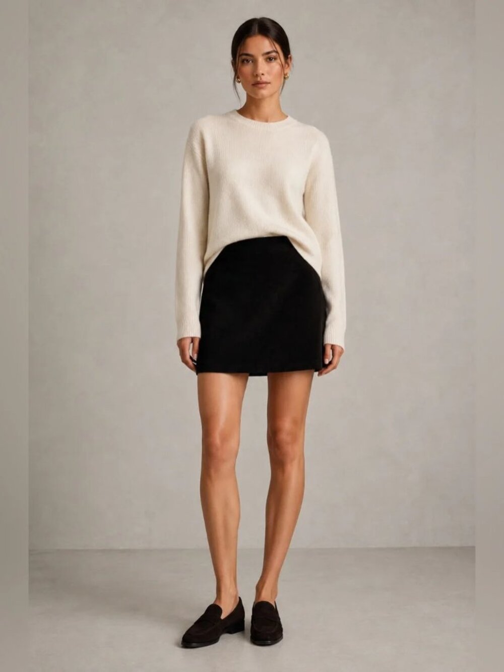 WILSON Leather Experts Black Suede Mini Skirt